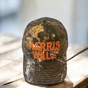 Harris /Walz Camo Print Trucker Hat Adult OS